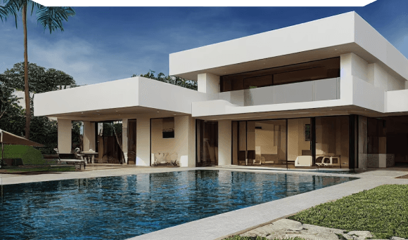 Modern house with a pool